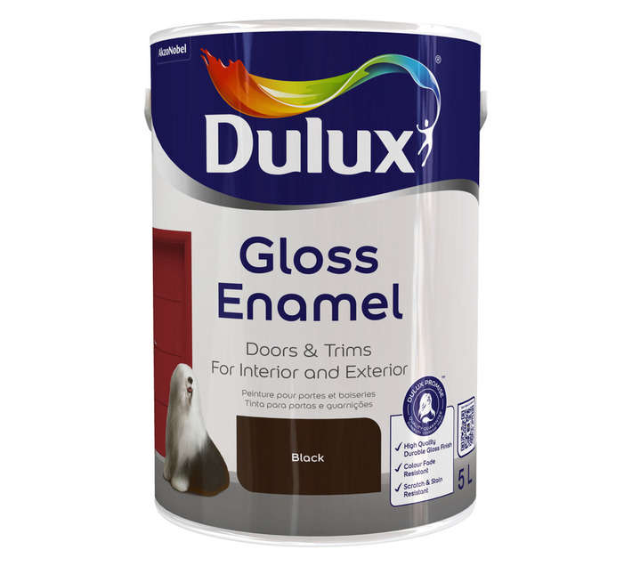 Dulux Gloss Enamel - Black (5L)