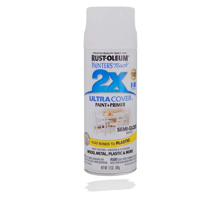 Rust-Oleum Spray Paint Touch 2X Ultra Cover - Semi-Gloss White (340g)