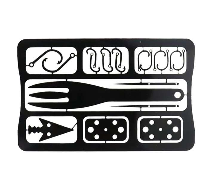 Lifespace 4 x Survival Camping Fishing Tool Card Set (102 x 52 x 4mm)