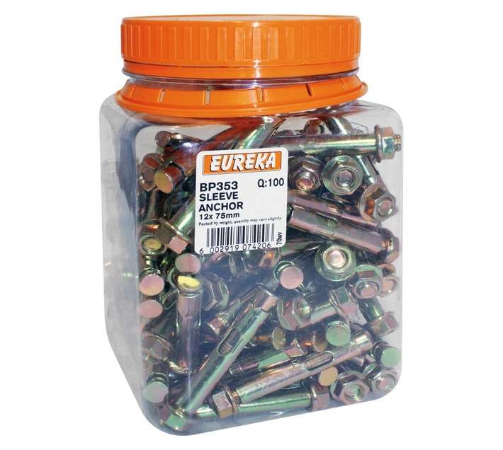 Eureka 12 x 75mm Sleeve Anchor (100 Pack)