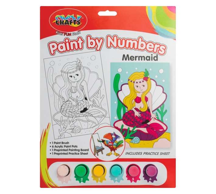 Crazy Crafts Mermaid Painting By Numbers Kit