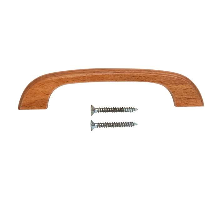 Home and Kitchen Lacquered Woodridge D Handle - Light Brown (96mm)