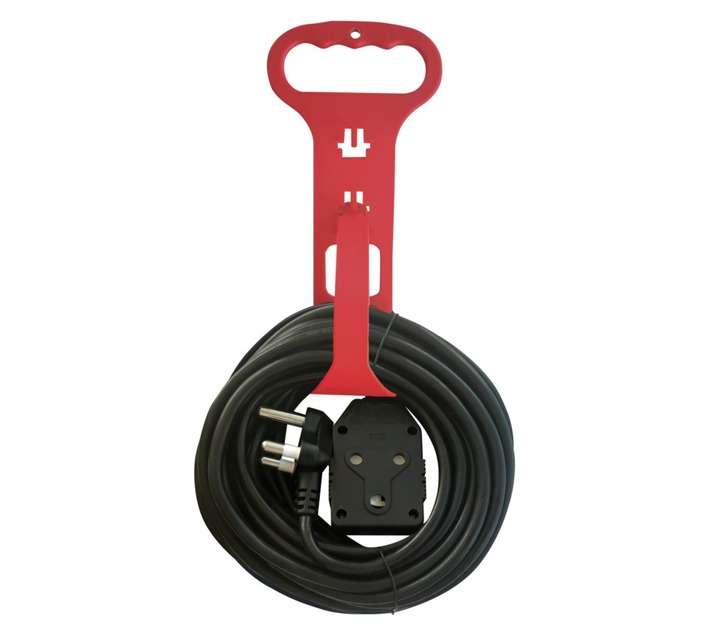 16A Double Janus Extension Lead - Black (5000mm)