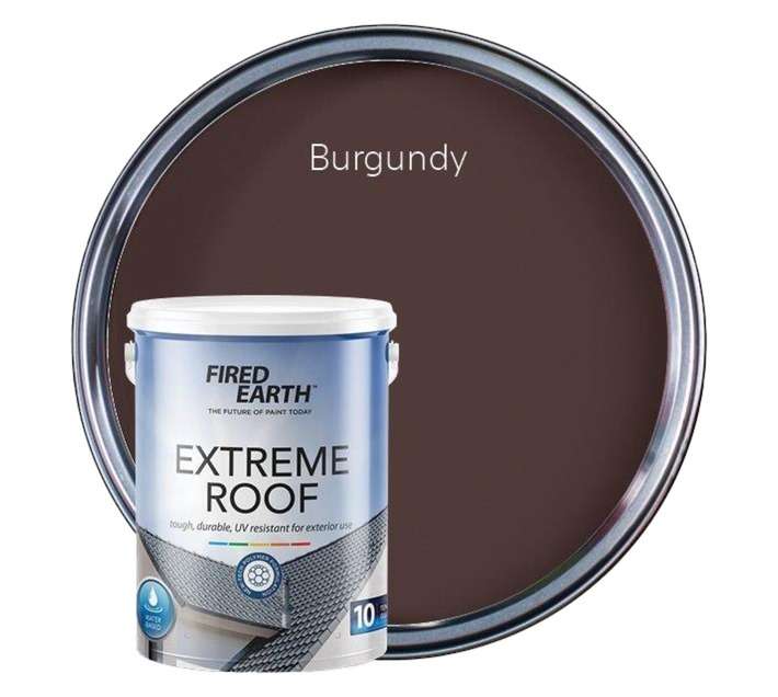 Fired Earth Extreme Roof Acrylic - Burgandy (5L)