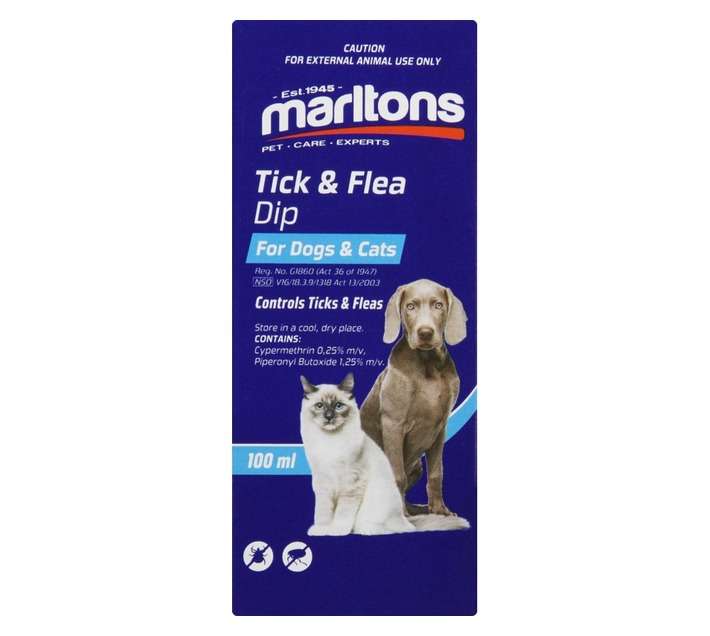 Marltons Tick and Flea Dip For Dogs and Cats Shampoo (100ml)