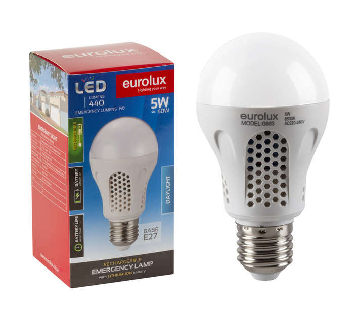 Eurolux G983 Rechargeable Battery LED Screw Lamp (5W)