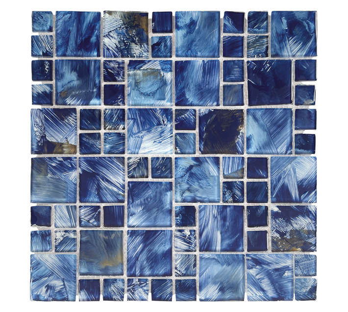 Falcon Glass Porcelain Mosaic Tiles - Blue Sky (300 x 300mm)