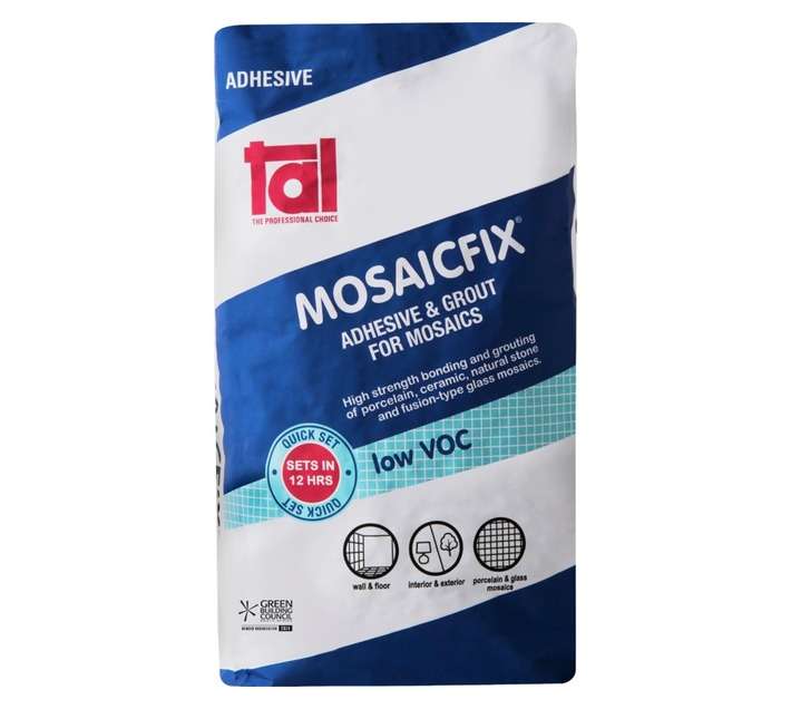 TAL Mosaicfix Tile Adhesive - Light Grey (20kg)