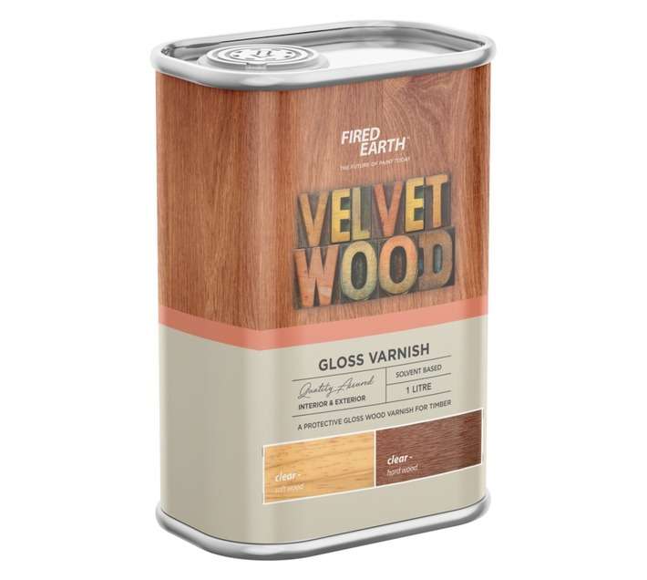 Fired Earth Velvet Wood Gloss - Burnt Brown (1L)