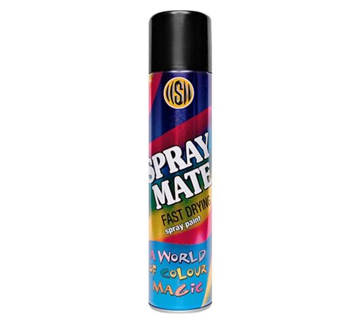 Spraymate Spray Paint Fast Drying - Gloss Black (250ml)