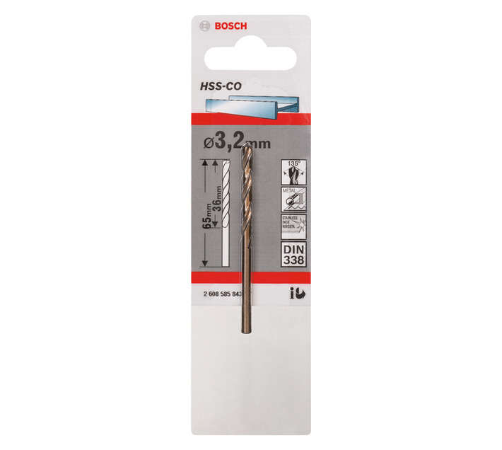 Bosch HSS 3.2 x 36 x 65mm Drill Bit