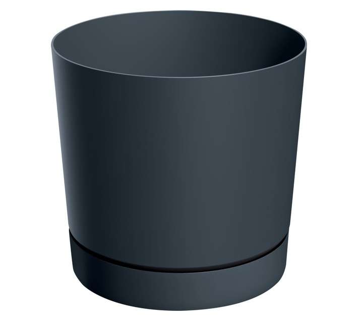 Prosperplast Round Tubo Plant Pot - Anthracite (239 x 239 x 231mm)