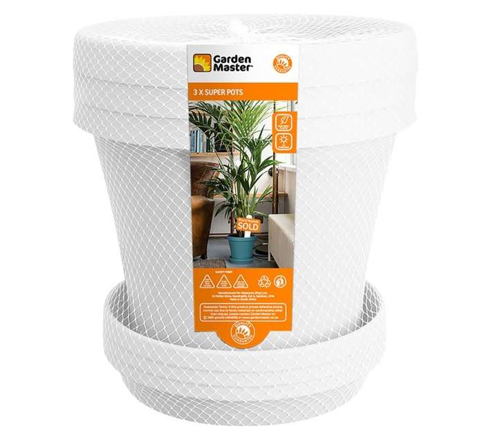 Garden Master 3 Piece Porcelain Super Pot Set (220 x 220 x 245mm)