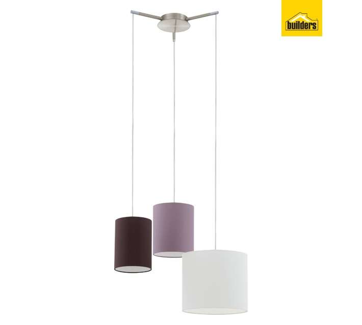 Eurolux P527 Tombolo 3 Light Pendant - Satin Chrome