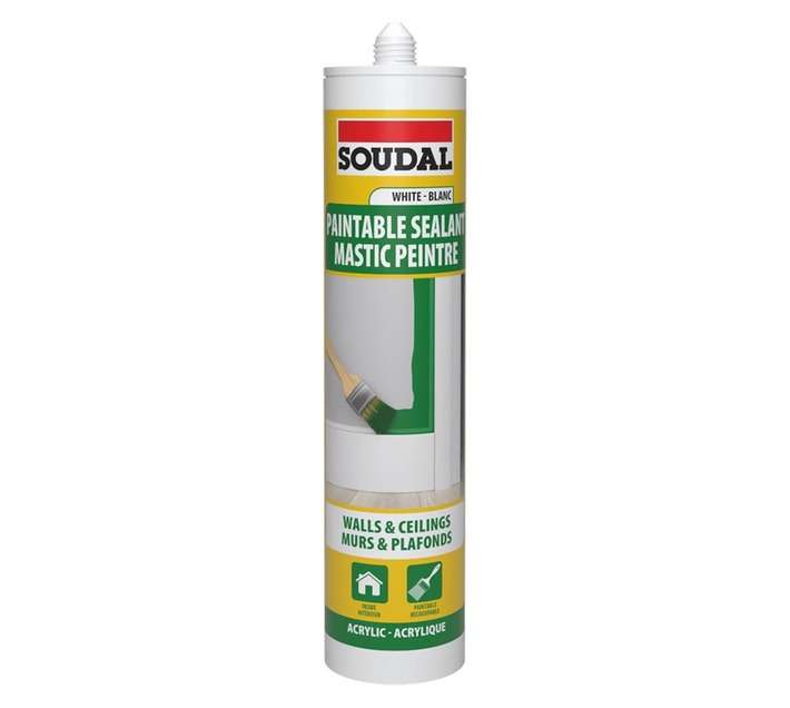 Soudal Paintable Sealant - Grey (270ml)