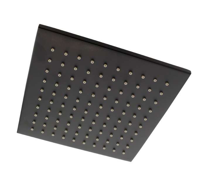 Lusso PPC390SQ-8SSBL Roya Square Shower Rose - Black