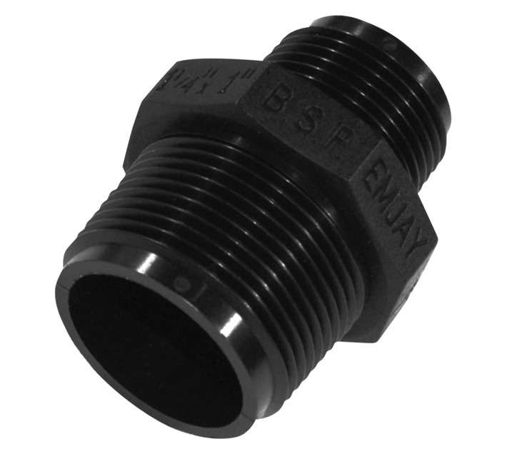 Emjay Threaded Reducing Nipple - Black (40 x 25mm)