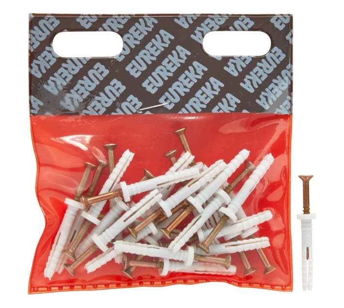 Eureka 6M10 5 x 35mm Nail In Rimmed - White (25 Pack)
