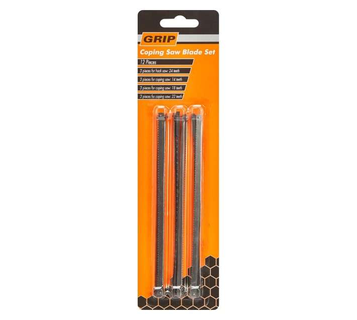 Grip 12 piece 165mm Coping Saw Blades