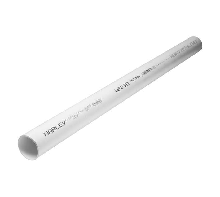Marley Pipes PVC Waste Pipe - White (1000 x 50mm)