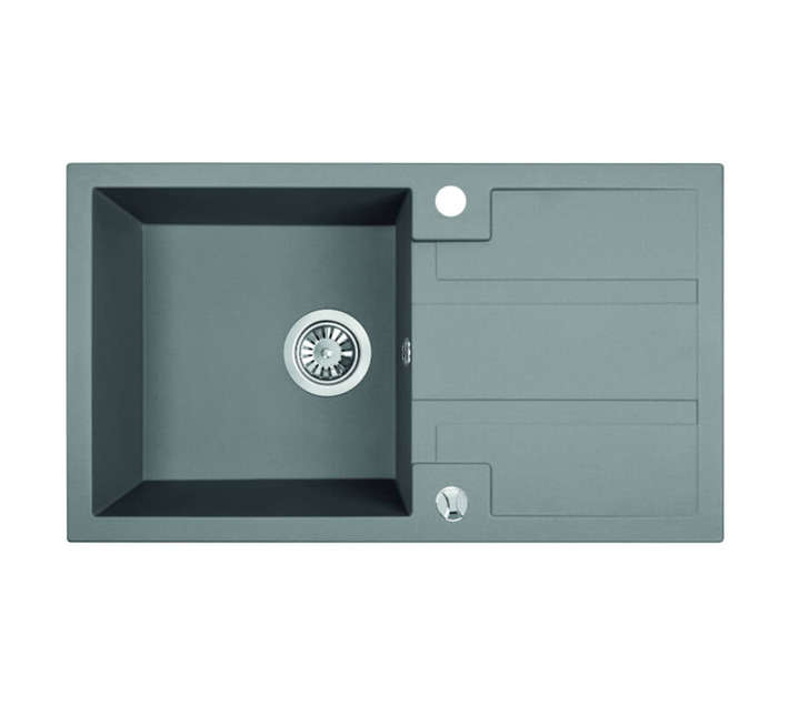 Laveo Barbados 1 Bowl with Drainer Sink - Grey (760 x 440 x 180mm)