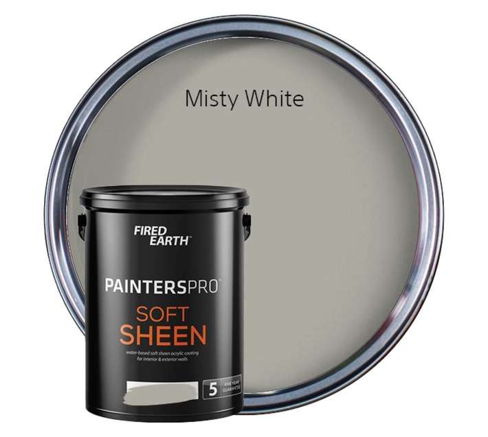 Fired Earth Painters Pro Soft Sheen - Misty White (5L)