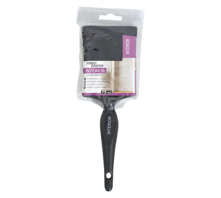 Fired Earth Interior Paint Brush - Grey (75mm)