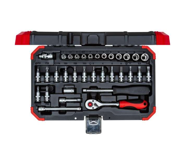 Gedore Red 33 Piece 1/4 Inch Drive Socket Set