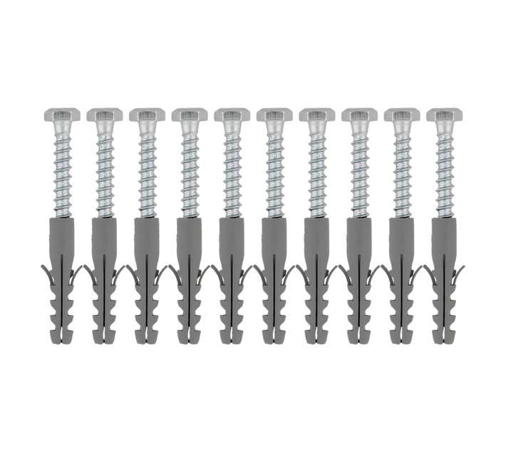 Tuftex 10 x Coach Screw and Plugs (8 x 60mm)