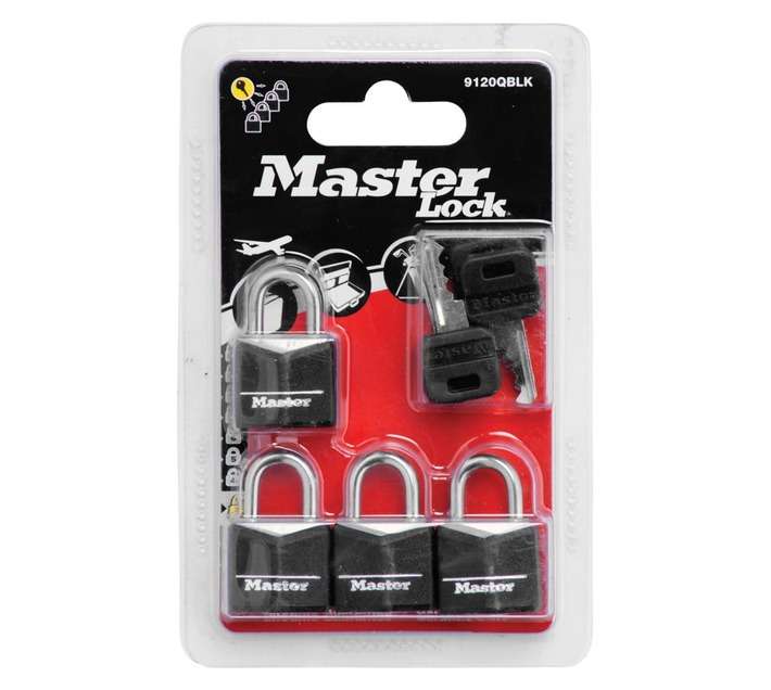 Mackie Padlock 4 Pack Keyed Alike - Aluminium Cover (20mm)