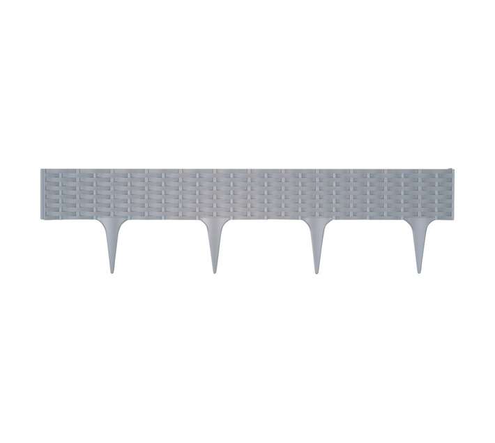 Prosperplast 5 x Plastic Border Edgings - Grey (3900 x 186 x 10mm)
