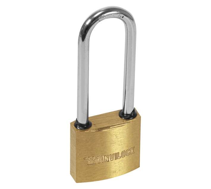 Anvilock Brass Long Shackle Padlock (38mm)