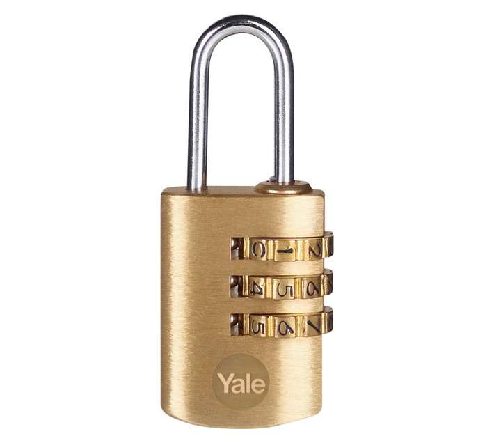 Yale Combination Brass Padlock (22mm)
