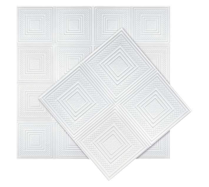Upper Edge Small Polystyrene Square Ceiling Tile (2000 x 500mm)