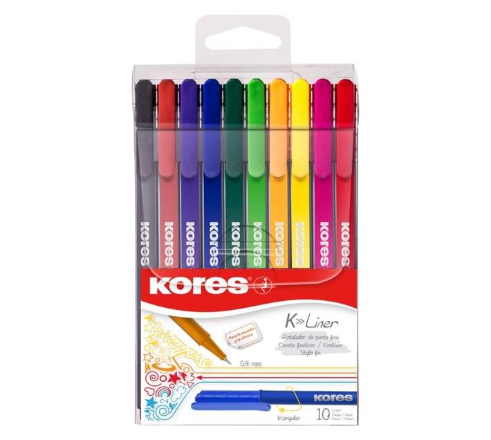 Kores 10 Pack of Fine Liners