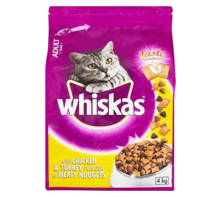 Whiskas Meaty Chicken and Turkey Nuggets Cat Food (4kg)