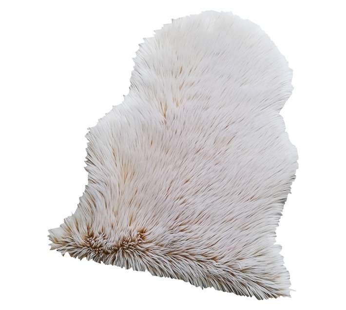 Stefano and Co Sapphire Faux Fur Rug - Yellow (900 x 600mm)