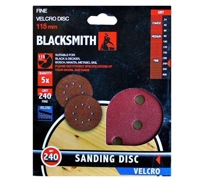 Blacksmith Random Orbit Sanding Disc 5vc 250 Grit (115mm)