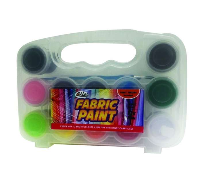 Mont Marte 12 Piece Fabric Paint Set - Assorted (15ml)
