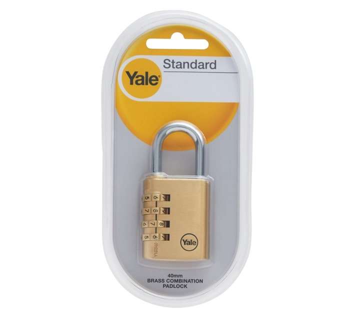 Yale 40mm Brass Combination Padlock