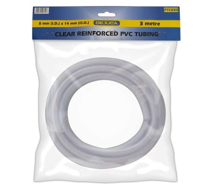 Libra PVC reinforced Tubing - Clear (8mm x 14mm x 3m)