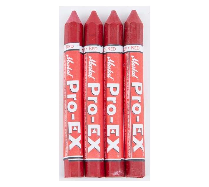 Pro-ex Lumber Crayons Red (4 pack)