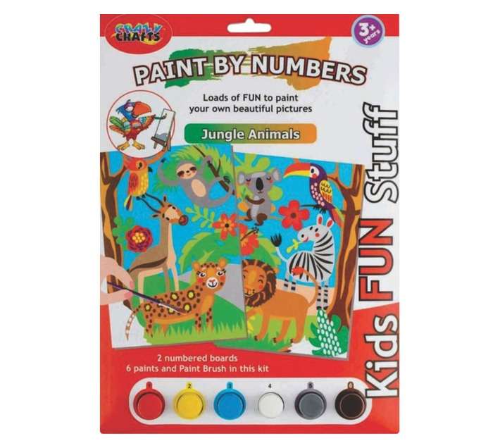 Crazy Crafts Jungle Animals Painting By Numbers Kit