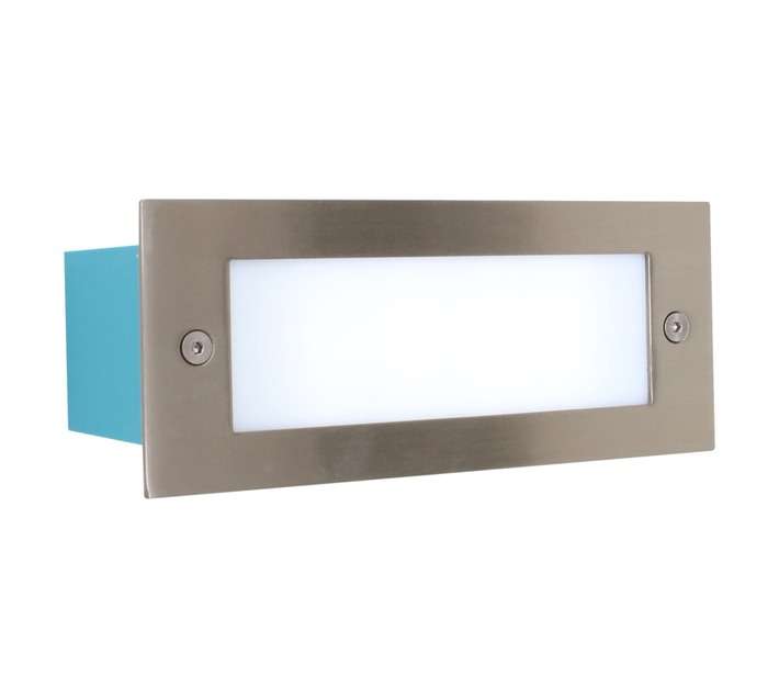 Eurolux Rectangle Footlight - Satin Chrome (0.12W)
