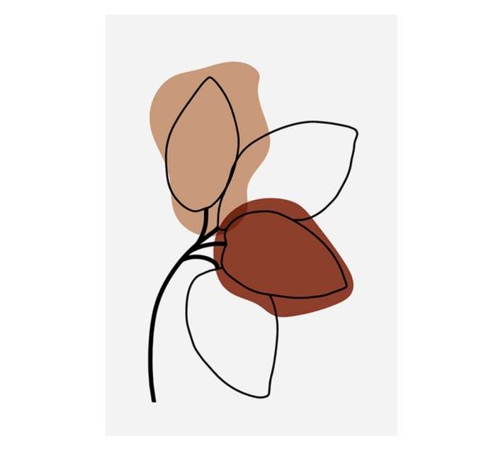 Design House Abstract Petals Canvas - Burgundy (650 x 440 x 650mm)
