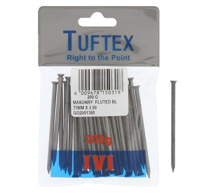 Tuftex Masonry Nails - White (75 x 3.5mm)