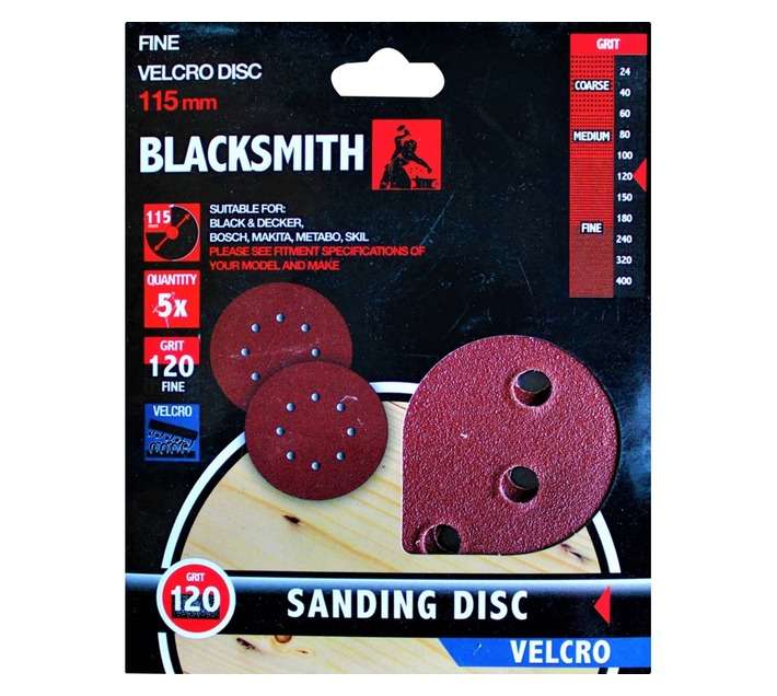 Blacksmith Random Orbit Sanding Disc 5vc 120 Grit (115mm)