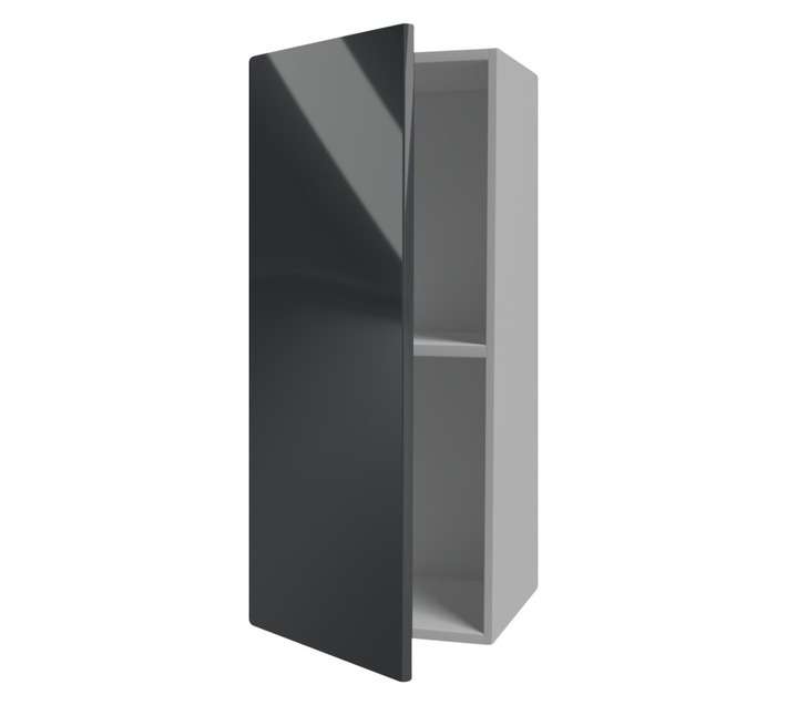 Home and Kitchen Gloss Top Cabinet Unit - Storm Grey (300 x 300 x 720mm)