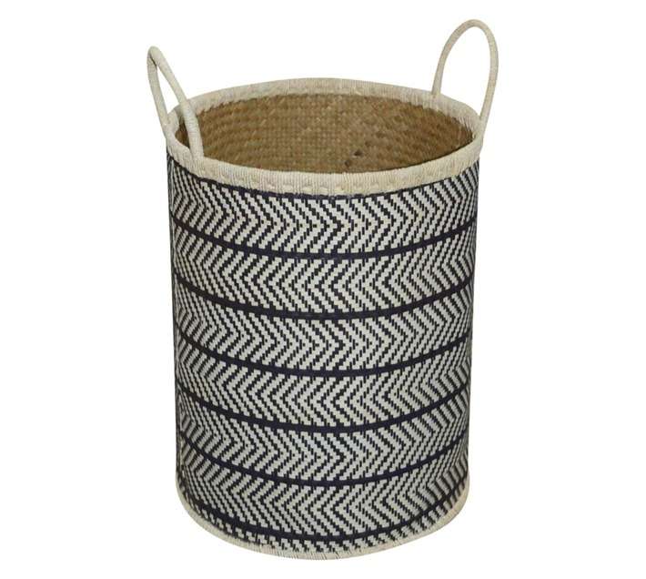 Design House HAP00006 Palm Leaf Basket - Black (400 x 400 x 500mm)