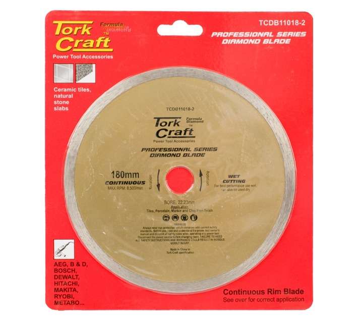 Tork Craft TCDB11018-2 Continuous Grinder Diamond Blade (180mm)